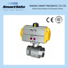 2PCS Pn16 304 Material Screwed End Pneumatic Ball Valve